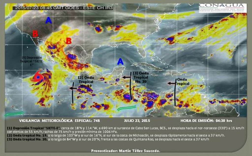 Se Forma La Depresión Tropical 7-E