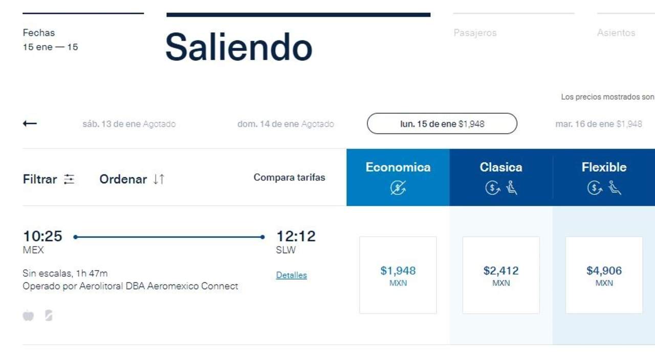 Vuelos de Aeroméxico regresan a Saltillo, El Siglo de Torreón