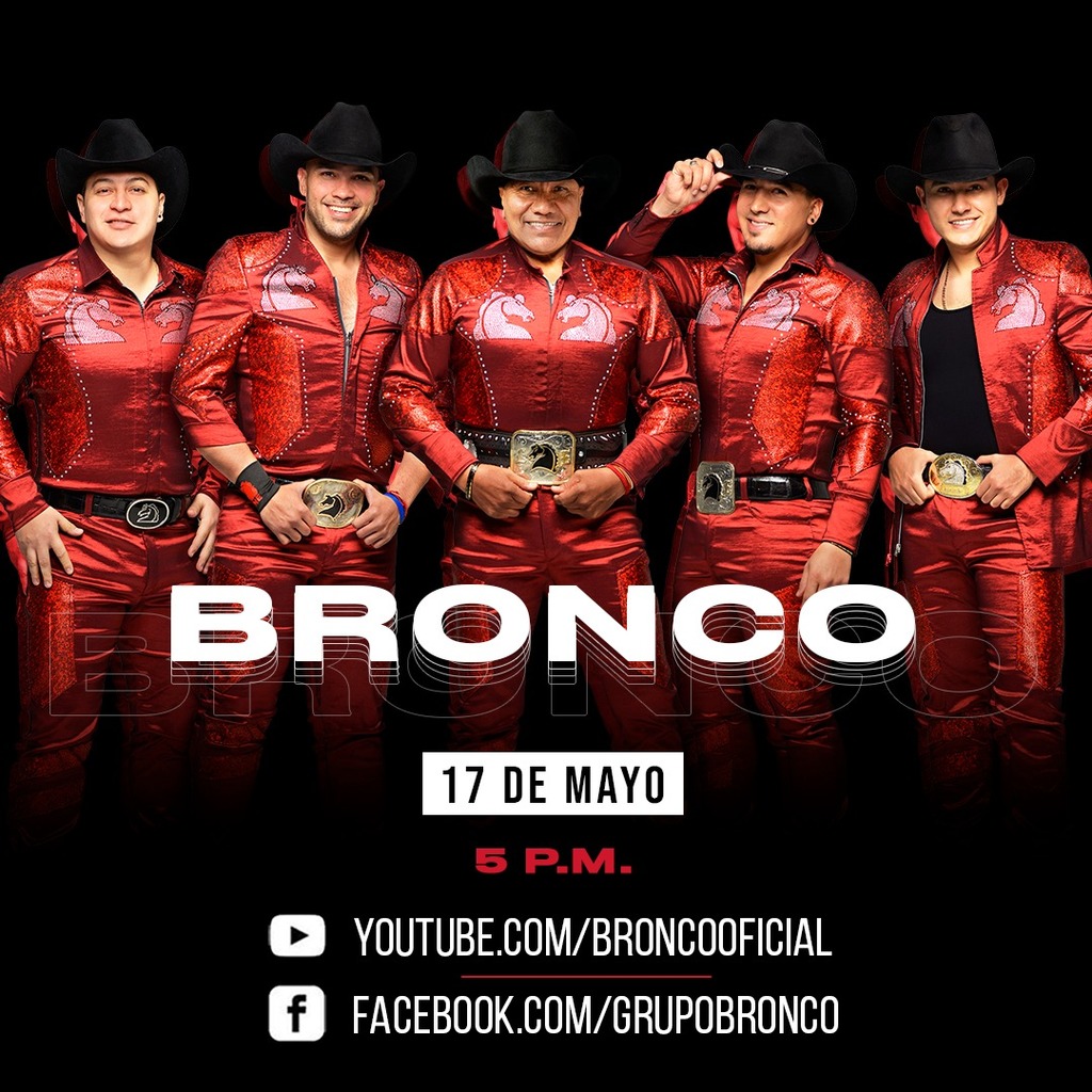 Bronco tendrá hoy concierto en línea