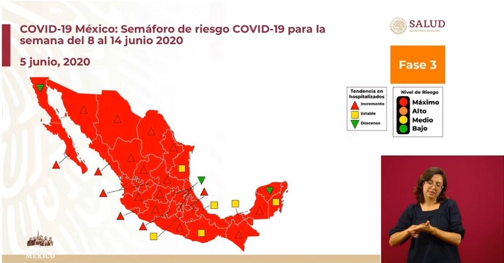 Semáforo de riesgo por COVID-19 muestra a todo México en ...