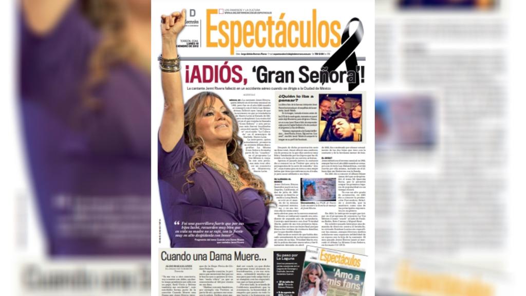 Así Informó El Siglo La Muerte De Jenni Rivera Hace 8 Años, El Siglo De ...