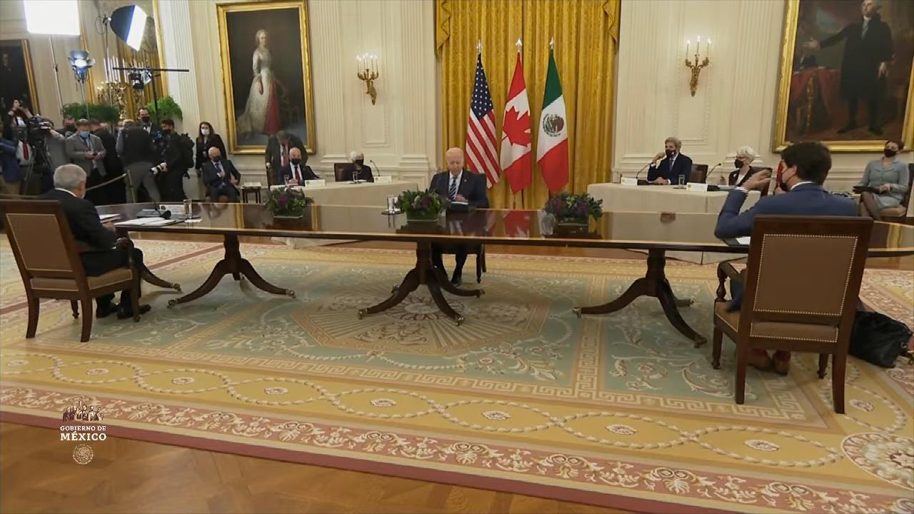 Reunión Trilateral reúne a López Obrador, Biden y Trudeau en Washington