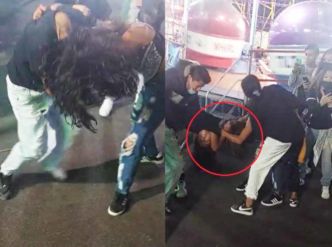 De las ‘greñas’, mujeres protagonizan pelea en la Feria de Gómez Palacio